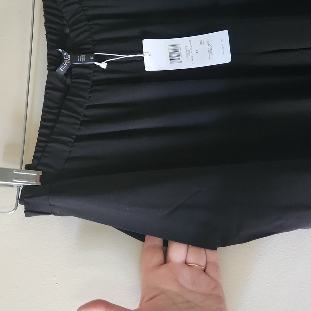 Eileen Fisher silk Georgette gauze black pants size 1X - Picture 4 of 5